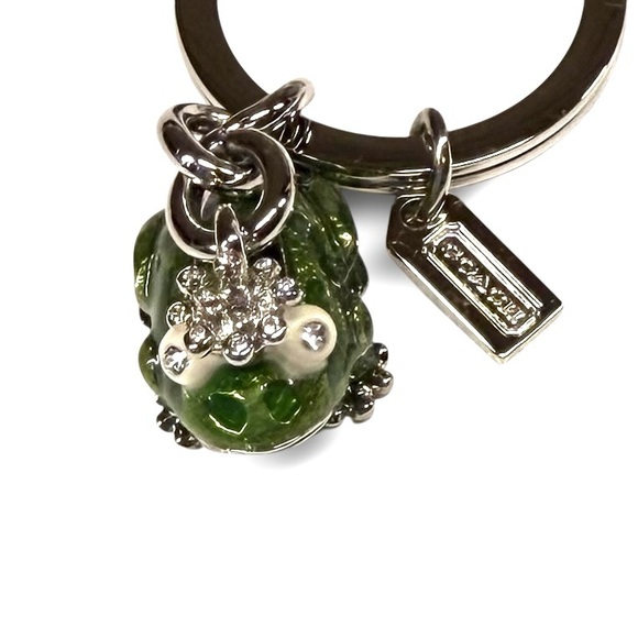 NWOT Rare Coach Frog Prince Key Fob in Green Enamel - Style No. 92448 - Picture 2 of 5